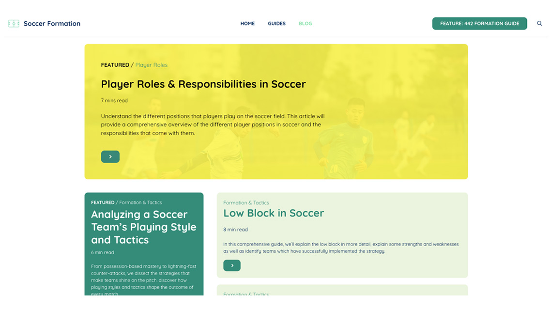 Soccer Formation Blog